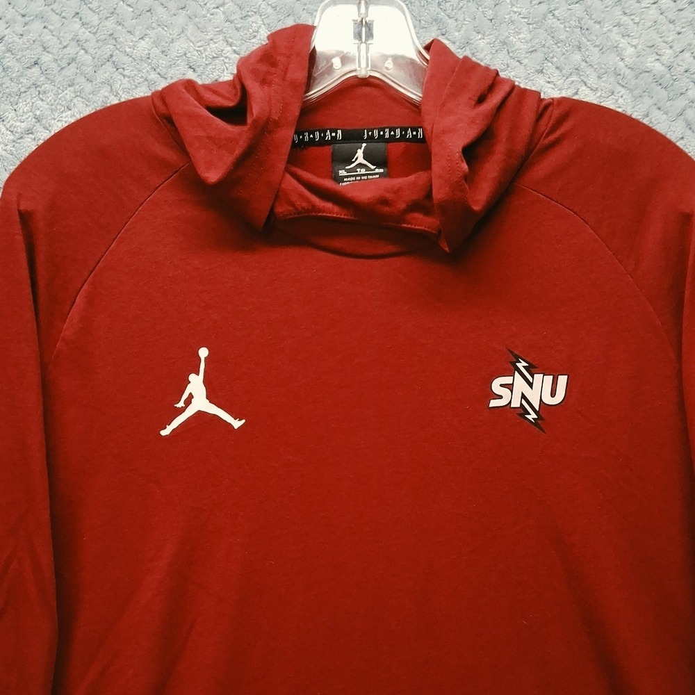 Jordan SNU Storm Dri-FIT Hooded Long Sleeve Shirt Red Mens XL AO9221-610